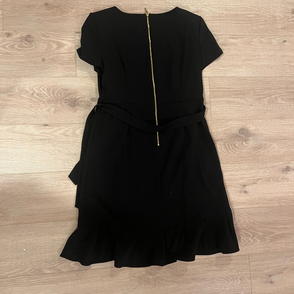 Calvin Klein Black Ruffled Tiered Midi Dress